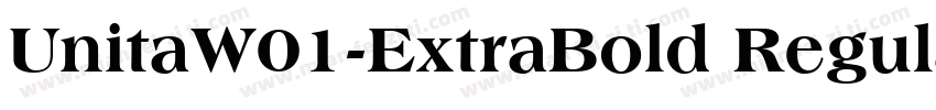UnitaW01-ExtraBold Regular字体转换
